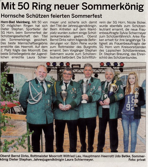  - Sommerfest SG Horn, Lippe- Aktuell 04.06.2014